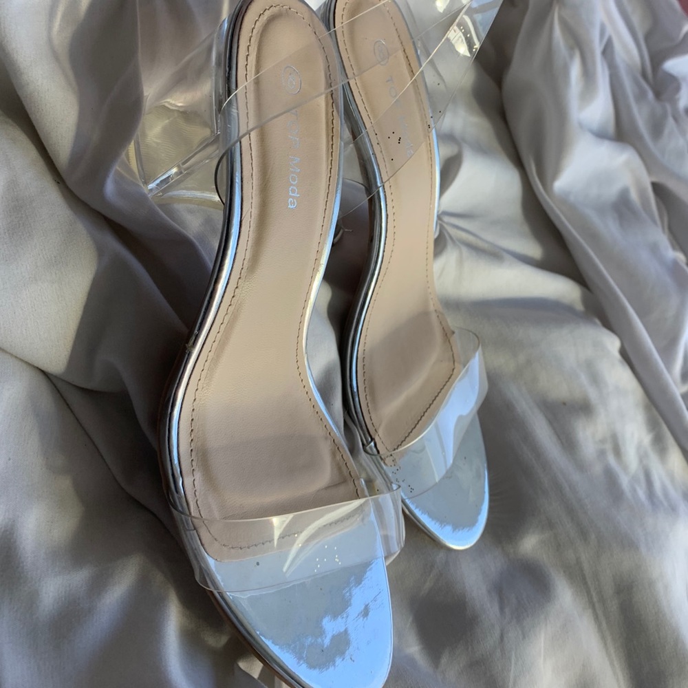 Clear 3 inch heels